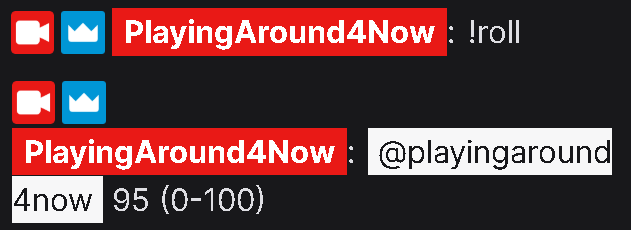 Stream Avatars !roll command
