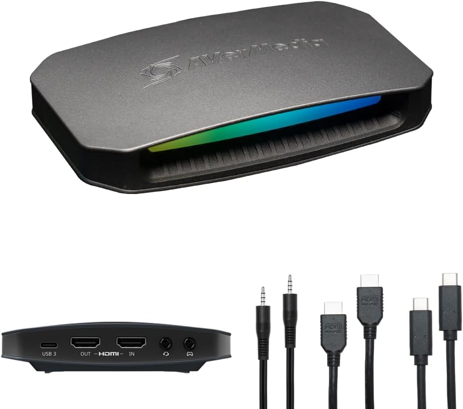 AVerMedia 4K60 Capture Card with HDMI 2.1, Low Latency, 4K144/4K120 Passthrough, Game Capture Device for PS5, PS5 Pro, Xbox, Switch, Streaming on Twitch, OBS on Mac & PC, GC553G2 Live Gamer Ultra 2.1
